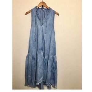 Free People boho denim maxi